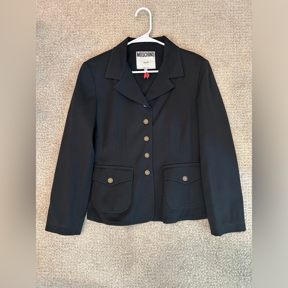 Moschino Classic Black Blazer with Gold Buttons - Picture 1 of 3
